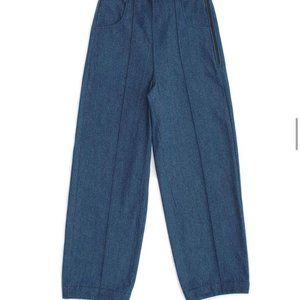 NWT Beaton Linen Denim Tab Pants